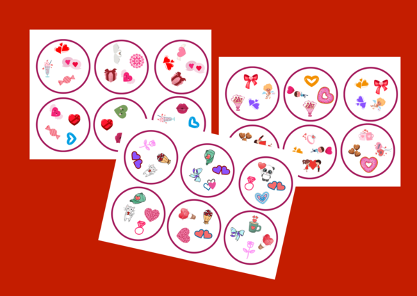 WALENTYNKI - dooble - 42 szt.