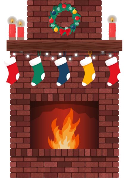 Boże Narodzenie, kominek XXL