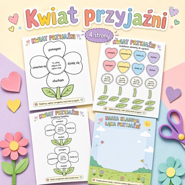 Kwiat przyjaźni - praca plastyczna