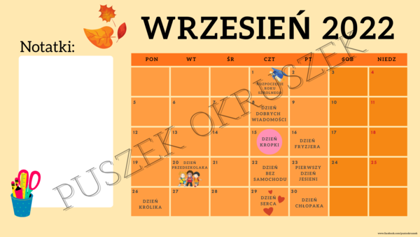 Kalendarz Świąt Nietypowych 22/23