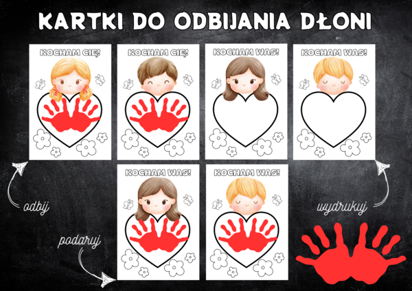 KARTY DO ODBIJANIA DŁONI - DZIEŃ BABCI I DZIADKA