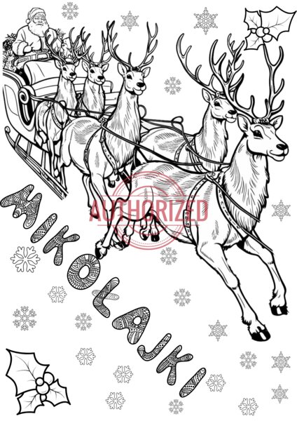 Kolorowanka XXL na Mikołajki