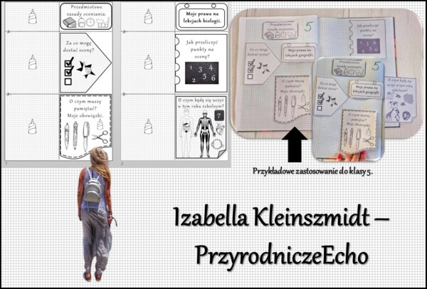 Przedmiotowe zasady oceniania (PZO) z biologii (klasa 7). Interaktywna notatka do wycinania, zginania i wypełniania przez ucznia.