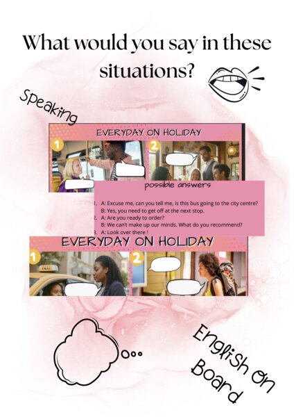 "What would you say...?" - Co powiesz w takiej sytuacji - scenki z życia codziennego.