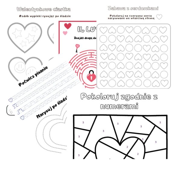 Materiał edukacyjny dla dzieci Walentynki