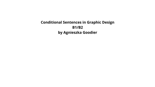 Język angielski B1/B2 Tryby Warunkowe w Projektowaniu