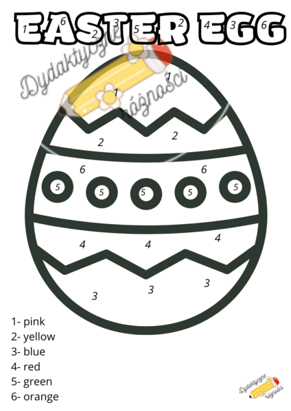 EASTER EGG, EASTER BASKET- kolorowanki wg kodu.