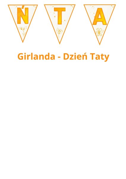 Dzień Taty - ozdobna girlanda, minimalistyczna i estetyczna