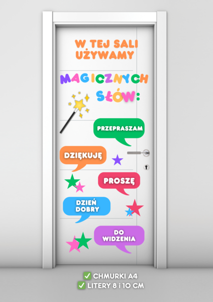 MAGICZNE SŁOWA - Dekoracja/gazetka