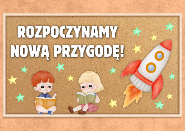 Gazetka „Rozpoczynamy nową przygodę!” - dekoracja na rozpoczęcie roku szkolnego