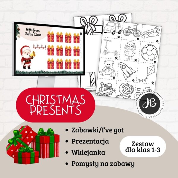 Christmas - zabawki, kolory, I have got... - klasy 1-3