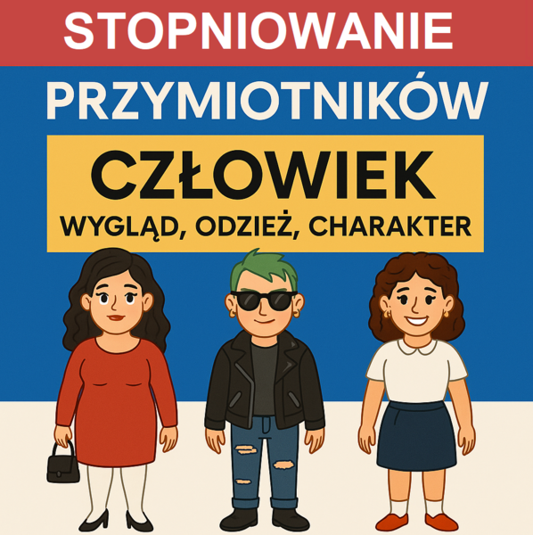 STOPNIOWANIE PRZYMIOTNIKÓW – CZŁOWIEK: WYGLĄD, ODZIEŻ, CHARAKTER