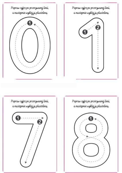 Karty grafomotoryczne- cyfry
