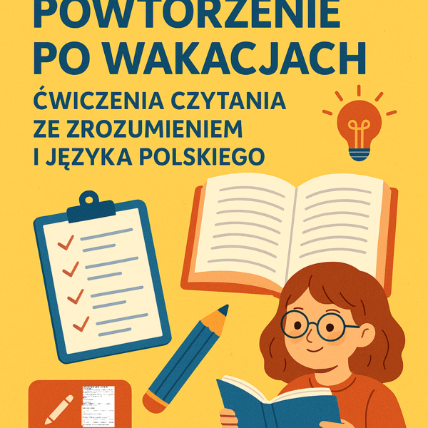 ☀️ Powtórzenie po Wakacjach – Ćwiczenia Czytania ze Zrozumieniem i Języka Polskiego ✏️