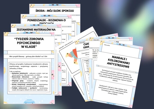 Zestaw scenariuszy "Tydzień Zdrowia Psychicznego w klasie"