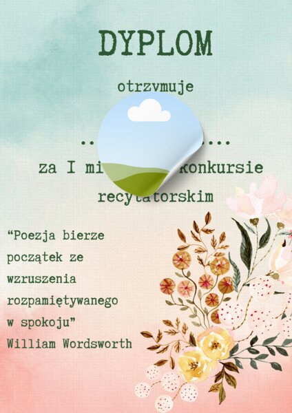 Dyplomy - konkurs recytatorski