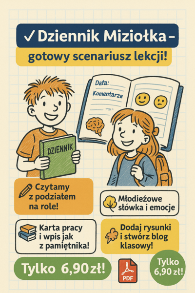 Lekcja z języka polskiego. Temat: Dzień po dniu. (Dynastia Miziołków, Dziennik)