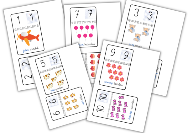 Liczby do 10 - na ścianę lub do zeszytu