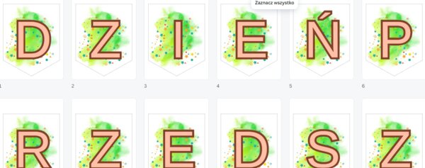 DZIEŃ PRZEDSZKOLAKA - NAPIS GIRLANDA