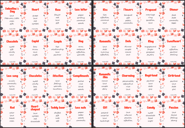 St. Valentine’s Day (Walentynki) gra Taboo 3 /68 kart