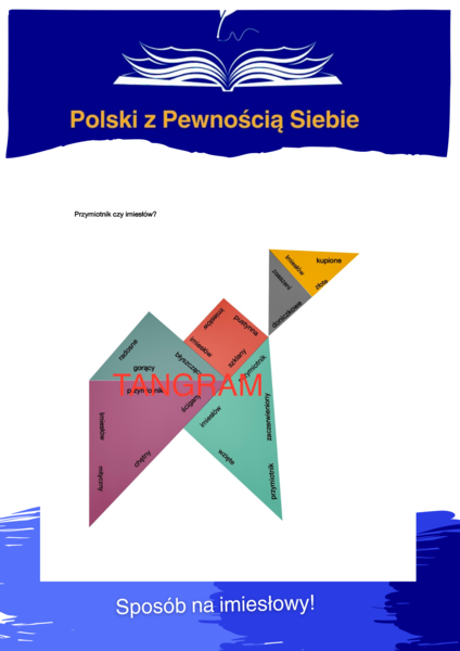 Przymiotnik czy imiesłów? Tangram.