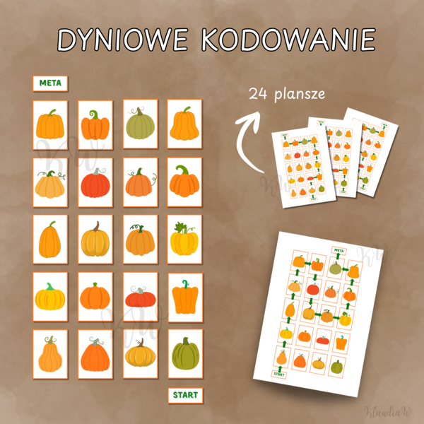 Dyniowe kodowanie na dywanie