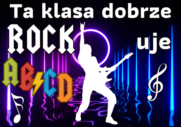 TA KLASA DOBRZE ROCKUJE - Dekoracja /Gazetka szkolna