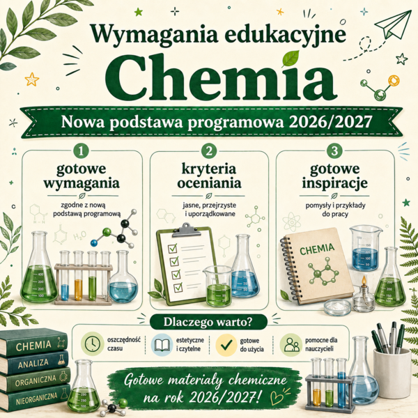 Wymagania edukacyjne z Chemi kl 7. Kompas Jutra 2026.