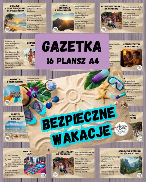Bezpieczne wakacje gazetka