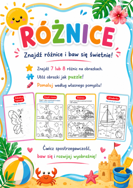 RÓŻNICE , PUZZLE .
