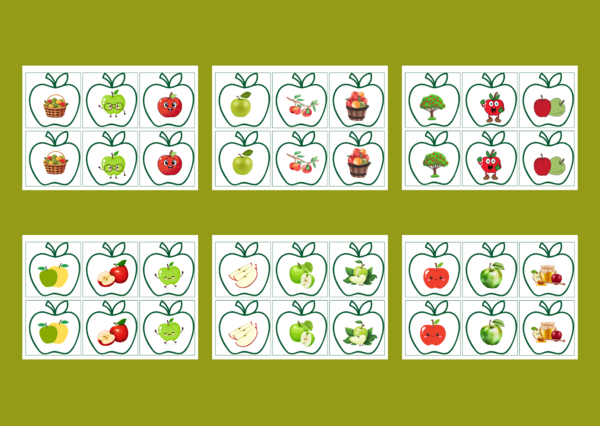 DZIEŃ JABŁKA – memory – 36 szt. wersja 2