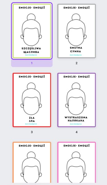 Emocje - język polski + język ukraiński