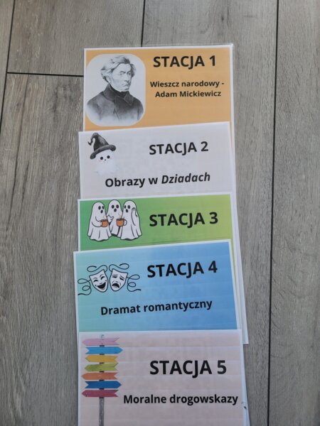 Stacje zadaniowe - ,,Dziady cz. II" Adama Mickiewicza