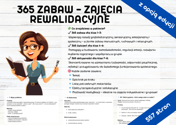 REWALIDACJA 3 x 36 5 365 zabaw i ćwiczeń w Klasach 1–3, 4–6 oraz 7–8