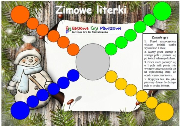 Zimowe literki – Gra planszowa