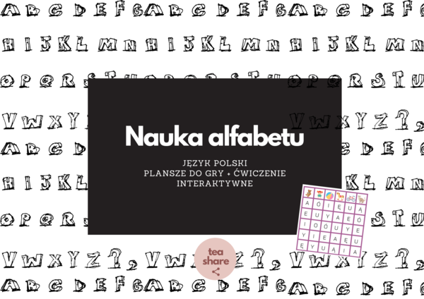 Nauka polskiego alfabetu dla dzieci 🤖 plansze + ćwiczenie interaktywne