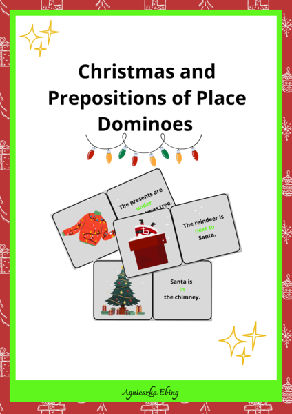 Christmas and Prepositions of Place Dominoes