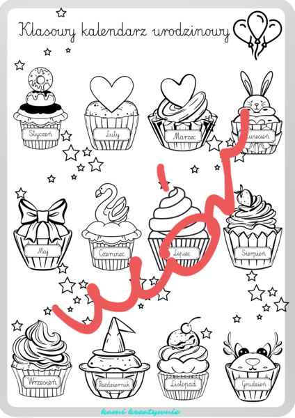 Klasowy kalendarz urodzinowy