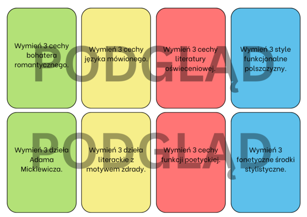 Gra 5 sekund powtórzenie do matury