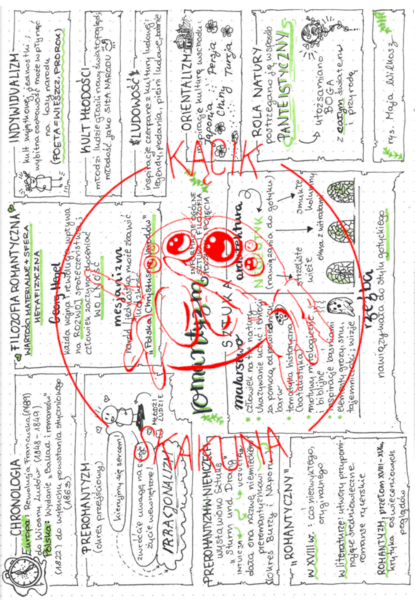Wstęp do Romantyzmu - rysnotka / sketchnotka / notatka - JĘZYK POLSKI