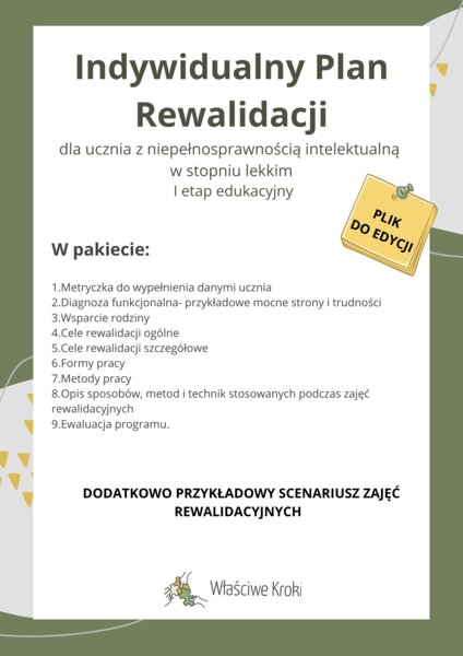 🌟 IPR – Niepełnosprawność intelektualna lekka (I etap edukacyjny) 🌟