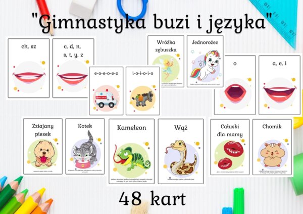 HIT - Gimnastyka Buzi i Języka - aż 48 kart