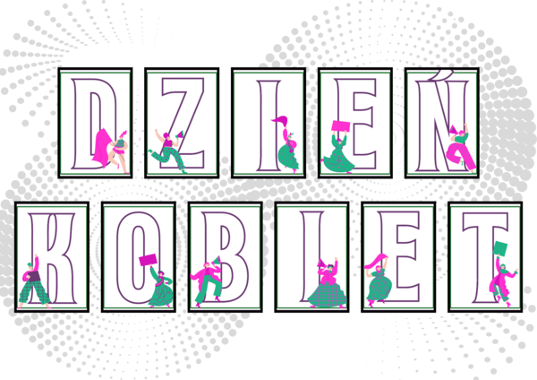 DZIEŃ KOBIET – napis na gazetkę na tablicę szkolną