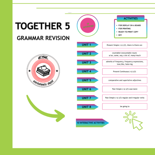 Together 5 – ćwiczenia utrwalające gramatykę dla klasy 5