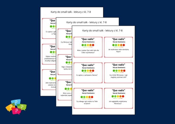 "QUO VADIS" – Karty do SMALL TALK – lektury – gra