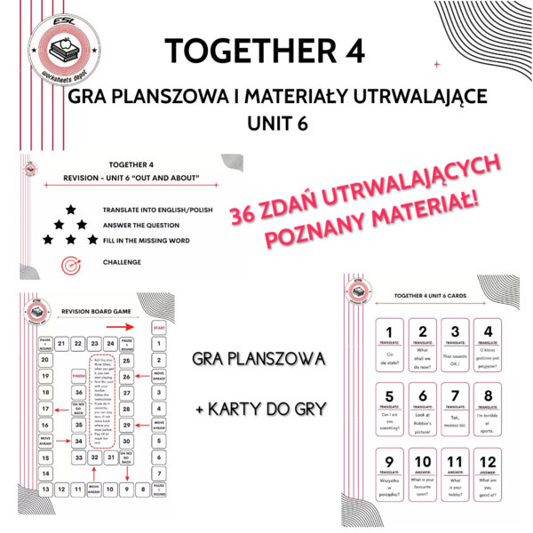 Together 4 - Revision Game unit 6 materiały utrwalające