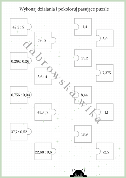 Dzielenie ułamków dziesiętnych