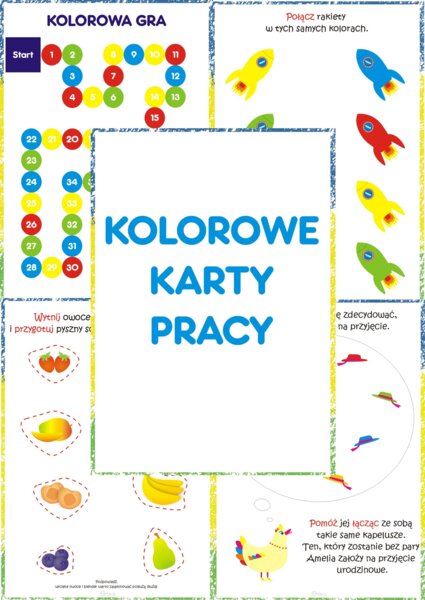 Przedszkole. Kolorowe karty pracy