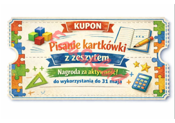📘 Kupony motywacyjne na matematykę - Wersja 2