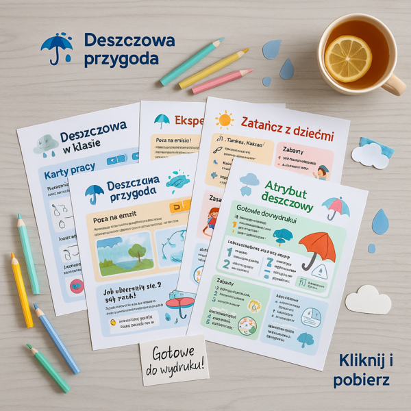 Deszczowa przygoda w klasie. Scenariusz lekcji o zjawiskach atmosferycznych.